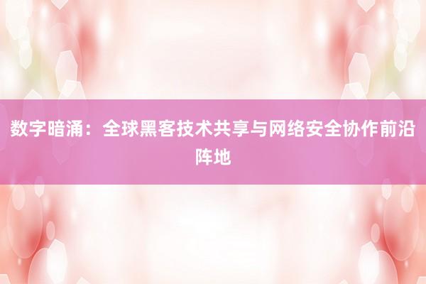 数字暗涌：全球黑客技术共享与网络安全协作前沿阵地